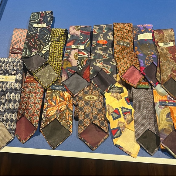 Silk Abstract Floral Paisley VGT Lot Of 15 Ties For Men Business Work Wear